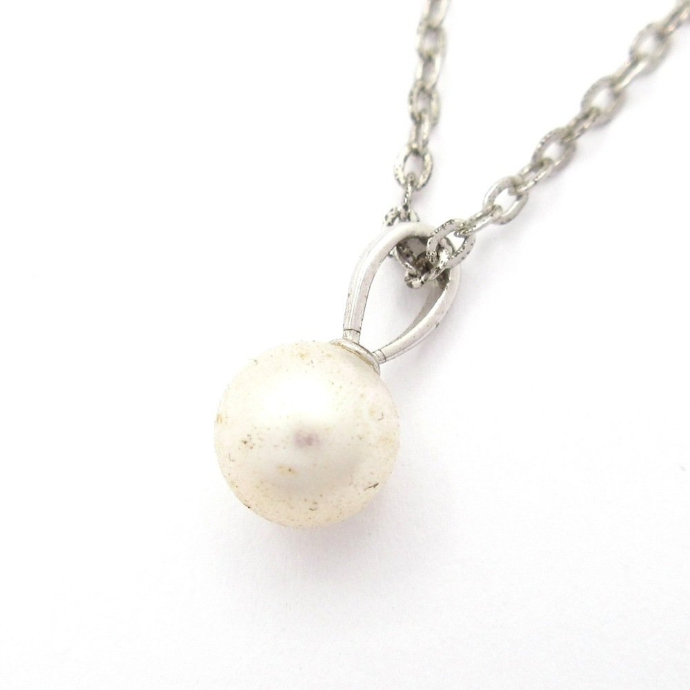 Mikimoto Necklace Silver White Pearl